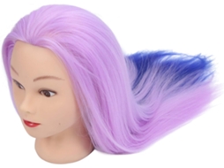 Cabeça de Manequim SFUSHOS aquecida, cabelo sintético para treinos de penteados