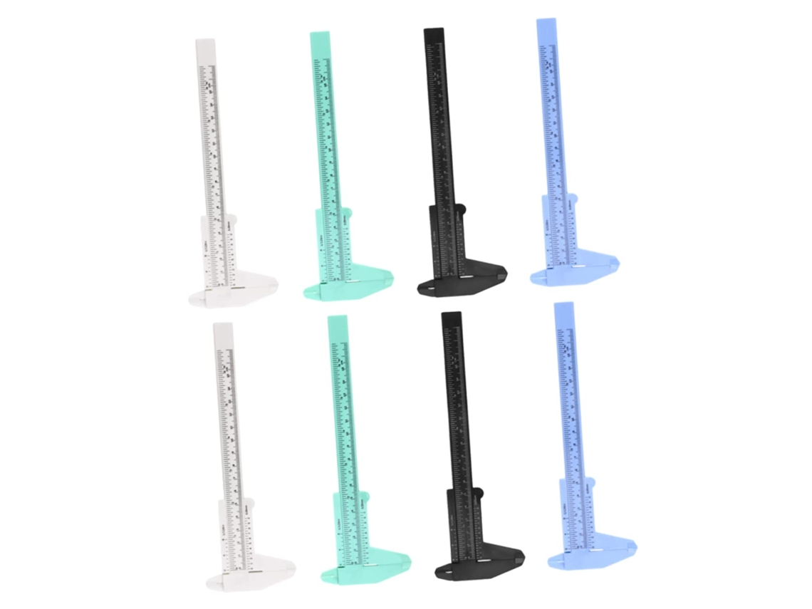 Conjunto De 8 Mini Paquímetros Plástico Para Medições Internas E