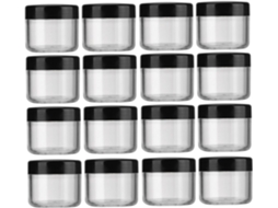 De 1 De Potes De Plástico Transparente Para Cremes E Cosméticos, Recipientes Práticos E Recarregáveis.
