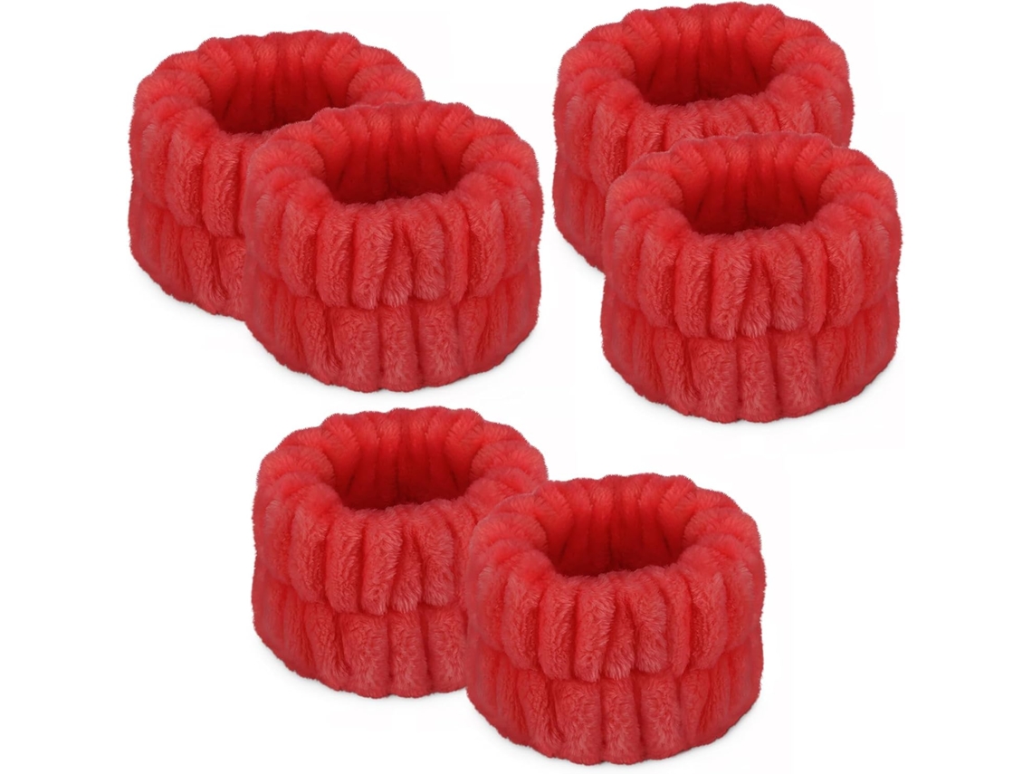 3 Pares De Faixas Microfibra Para Lavagem Pulso Spa