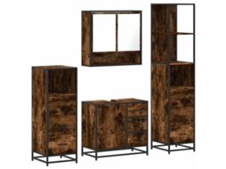 Bathroom Furniture Set, Bathroom Furniture Sets Vidaxl Marrom Madeira Processada (n/a)