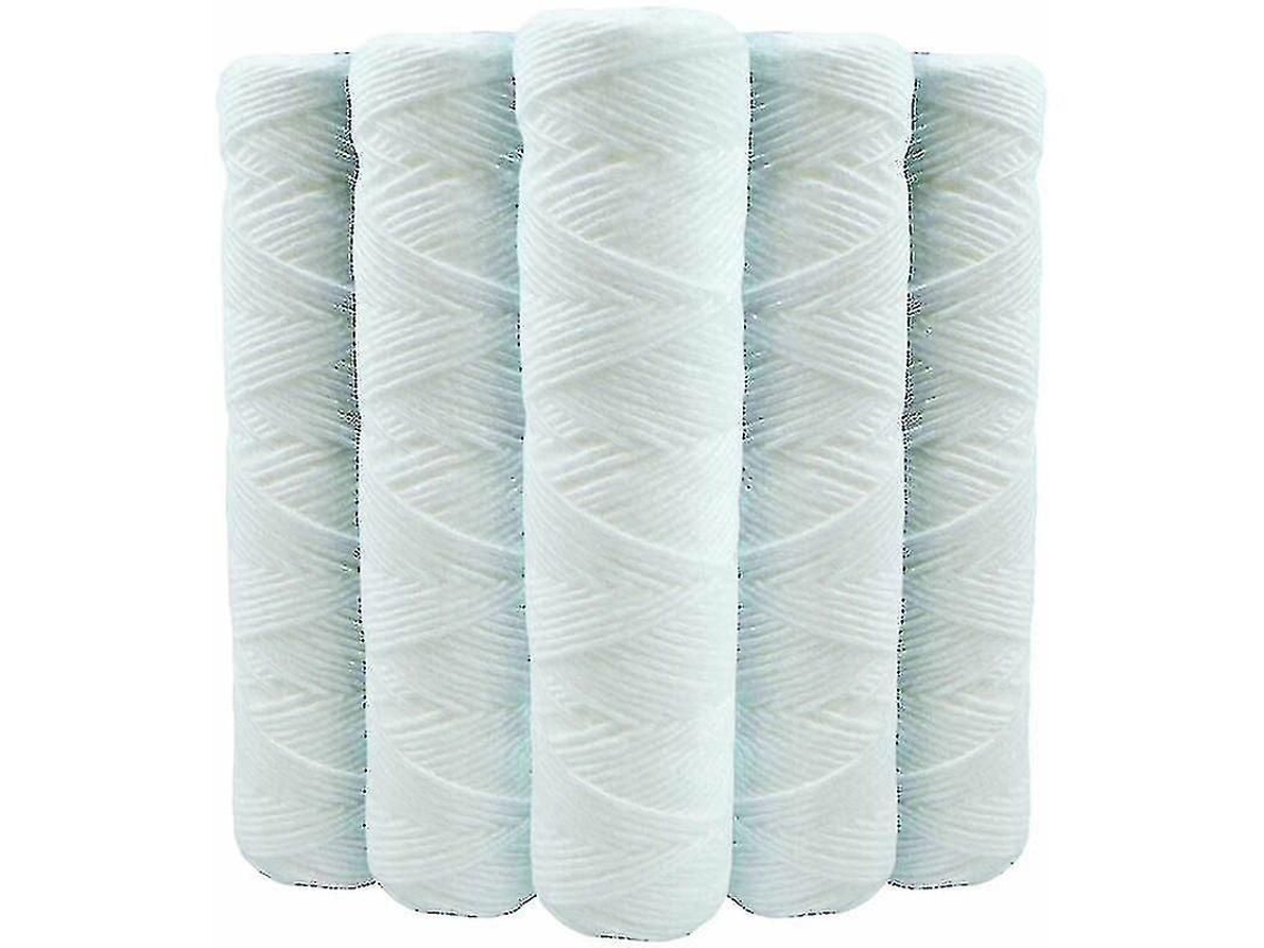 Pack 5 Cartuchos Filtro Água Espiral 9" 20 Micras. Compatível 10". Fabricado França.