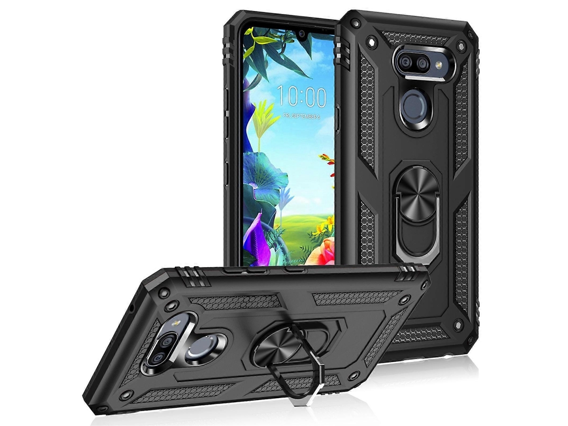 Capa Protetora De Tpu À Prova De Choque Pc Com Suporte Giratório De 360 Graus Para Lg K40s