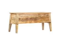 Vidaxl Caixa De Arrumação 99x35x48 Cm Madeira De Mangueira Maciça