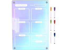 Tableau Mémo Magnétique Hebdomadaire En Acrylique Surface Effaçable À Sec, Planificador De Tâches Et