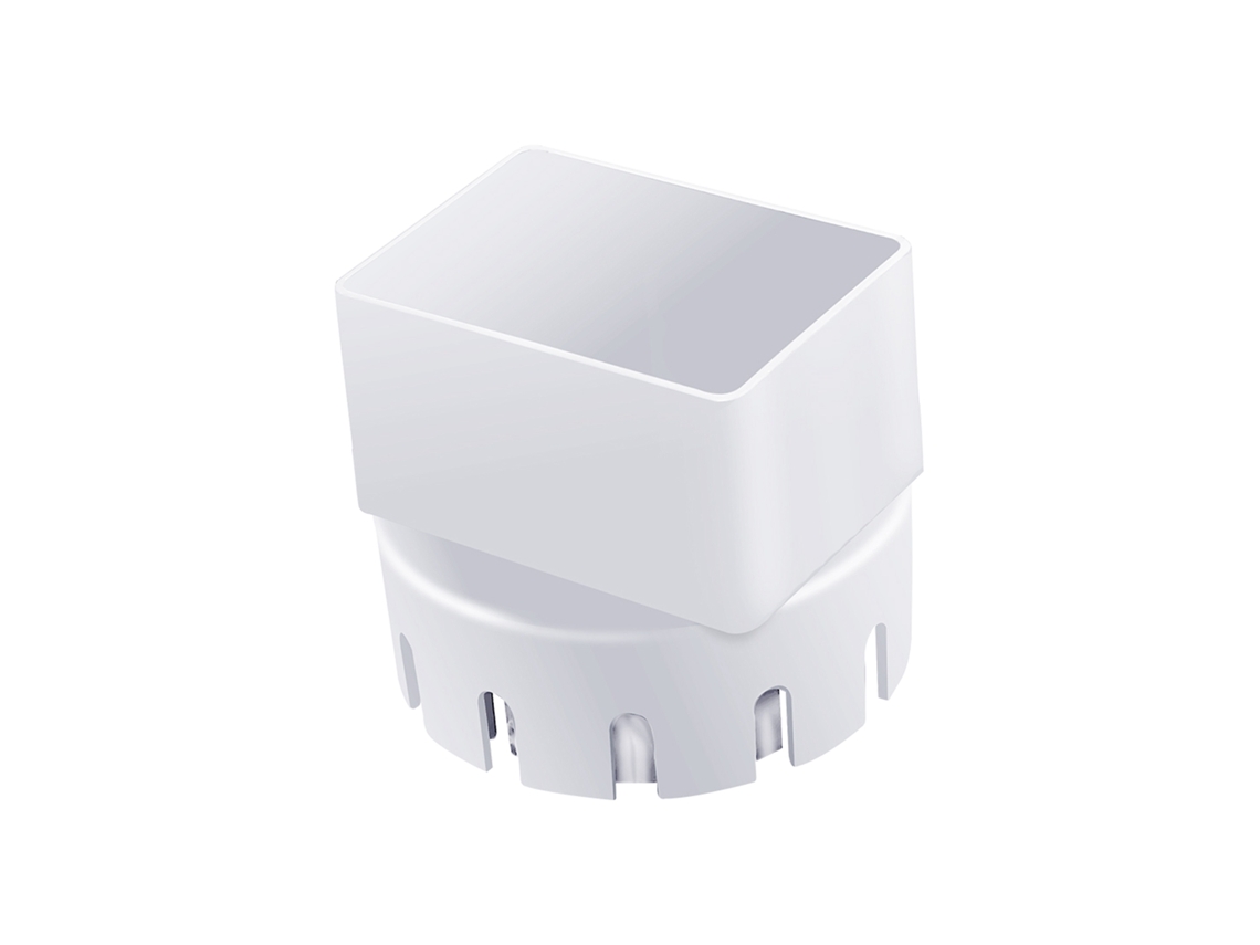 Laxiscreed Adaptador De Conduto De Águas Pluviais 3x4 Polegadas, Branco, Compatível E De Alta Durabilidade