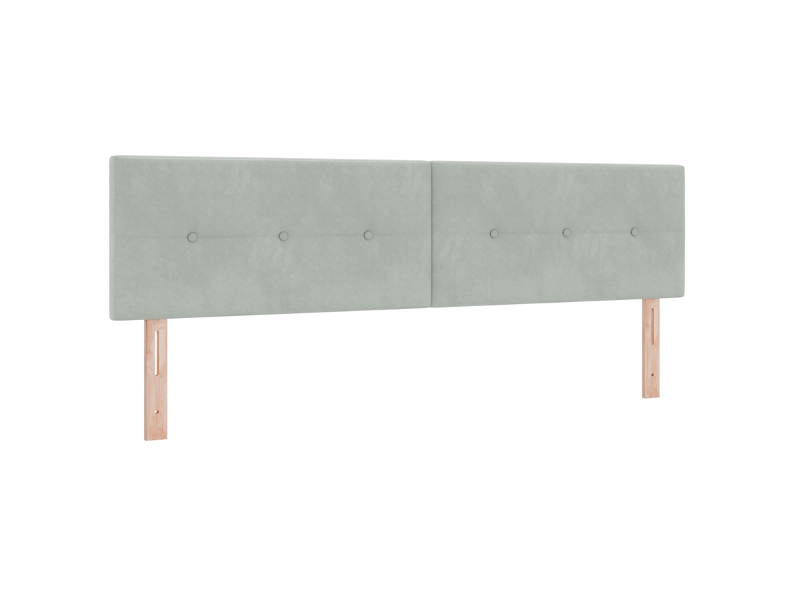 Conjunto 1 Cabeceira Vidaxl Cinzento-claro Veludo (180 Cm)