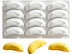 Forma De Banana Com 12 Cavidades Para Sobremesas