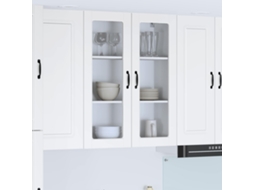 Vidaxl Armário De Vidro De Parede Lucca Branco 80 X 31 X 100 Cm