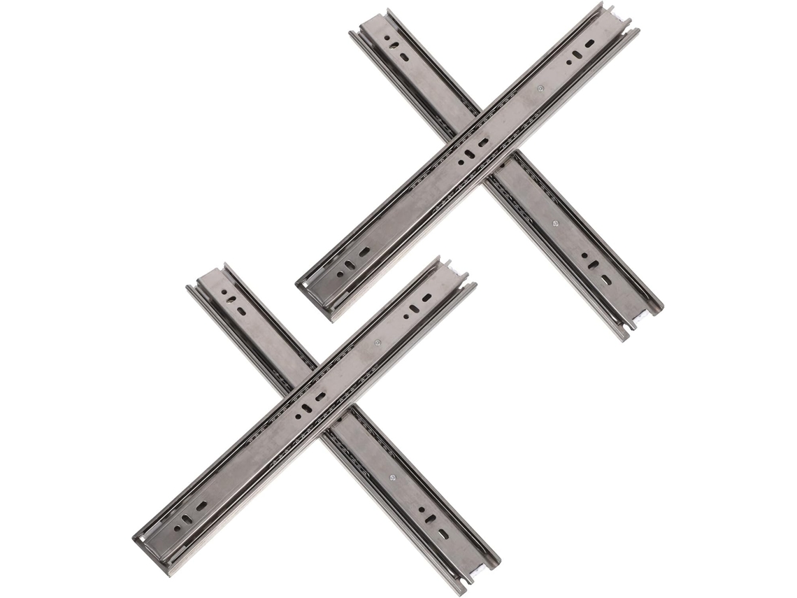 Corrediças Laterais De 35, 5cm 14 Polegadas Com 3 Dobras, Conjunto De 4 Peças, Cor Prata