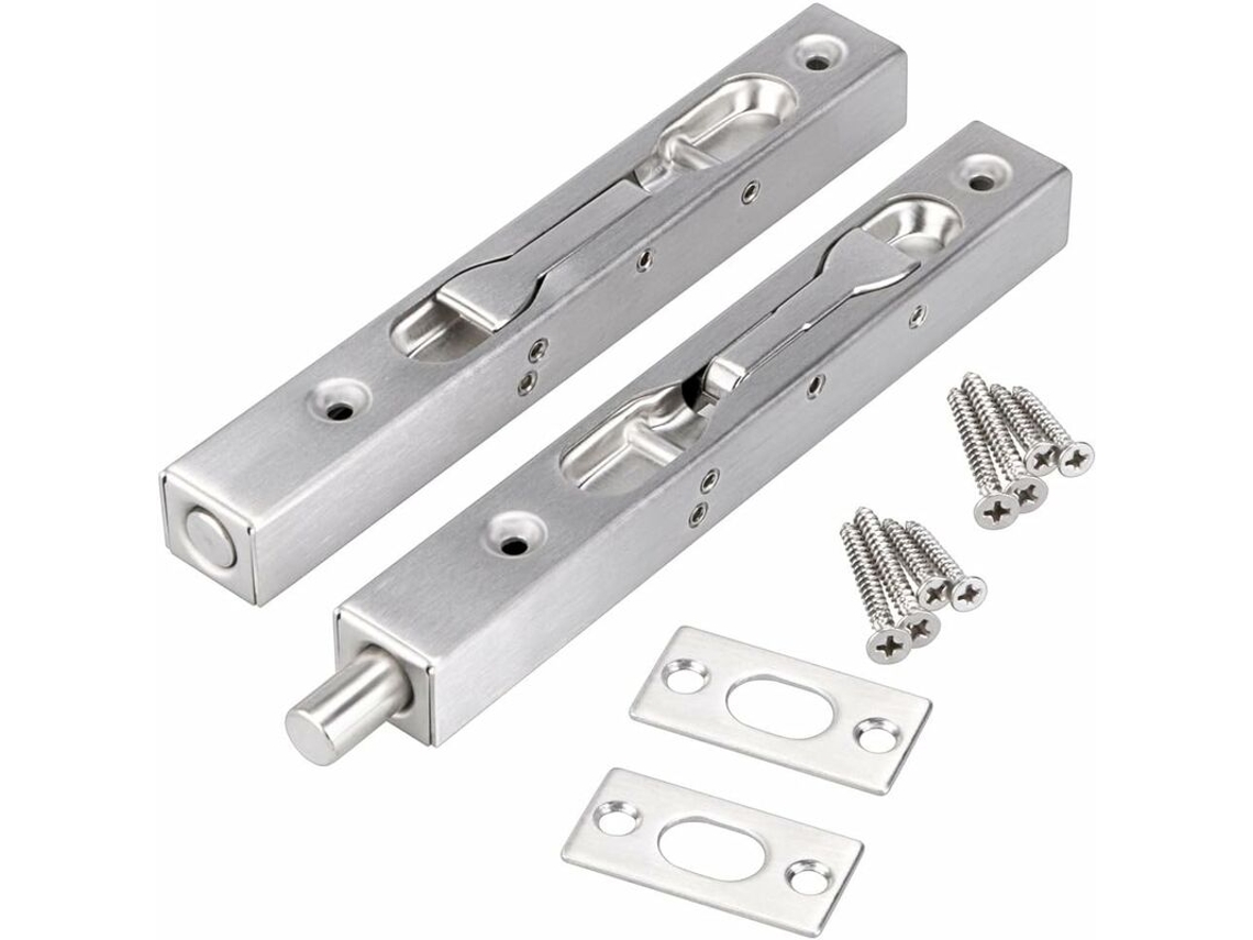 Conjunto De 2 Fechaduras De Segurança Embutidas Para Portas Com Trinco Oculto