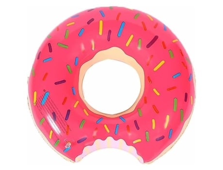 Bóia Donut Rosa Tamanho Adulto 120cm Hobby Tech