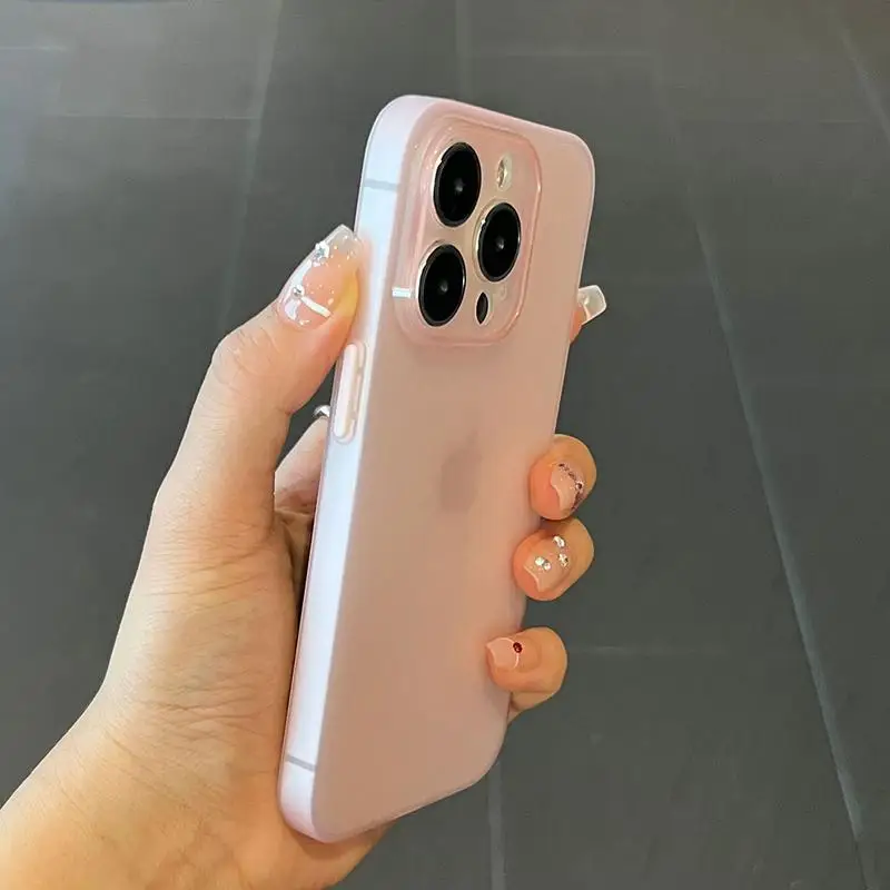 (rosa 15plus) Capa Ultrafina De Silicone Fosco, Mini Capa Traseira Transparente De Tpu Fosco