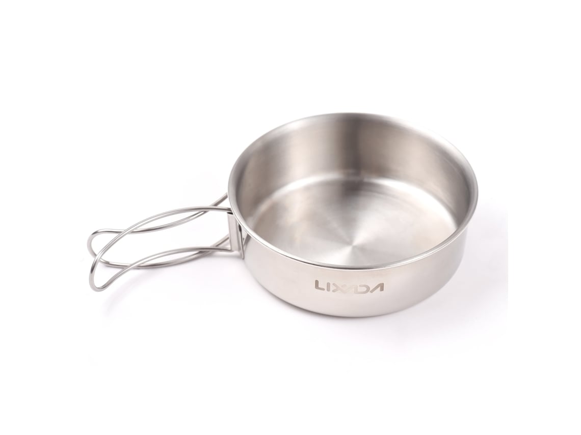 Conjunto de Panelas Inox com Alça Plegável 3 Peças