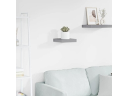 Vidaxl Prateleira De Parede Suspensa 23x23,5x3,8 Cm Mdf Cinzento