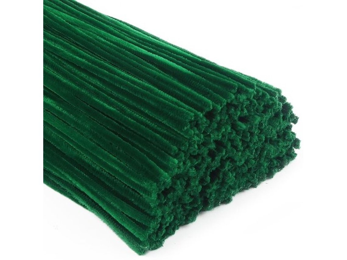 Pijões 400 Unidades - Verde Chenille - Fio Elástico - Fio Para Costura - Materiais Para Costura Para Crianças - Trabalho Decorativo - 30 Cm De Comprim