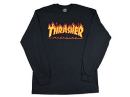 Thrasher Flame Logo Long Sleeve T-shirt Unisex Adults Size:l