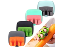 Pelador de Frutas e Verduras para Mão 4 Peças Aço Inoxidável 304 com Alça de Borracha Ergonômica