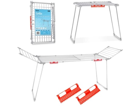 Tendedero de Pé Dobrável Lydia - 27 Metros em Aço Inoxidável para Secagem Eficiente