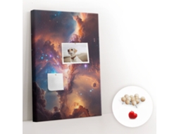 Quadro De Cortiça Com Impressão Galáxia Cosmos Para A Sala De Estar Espelharte (40x60 Cm)