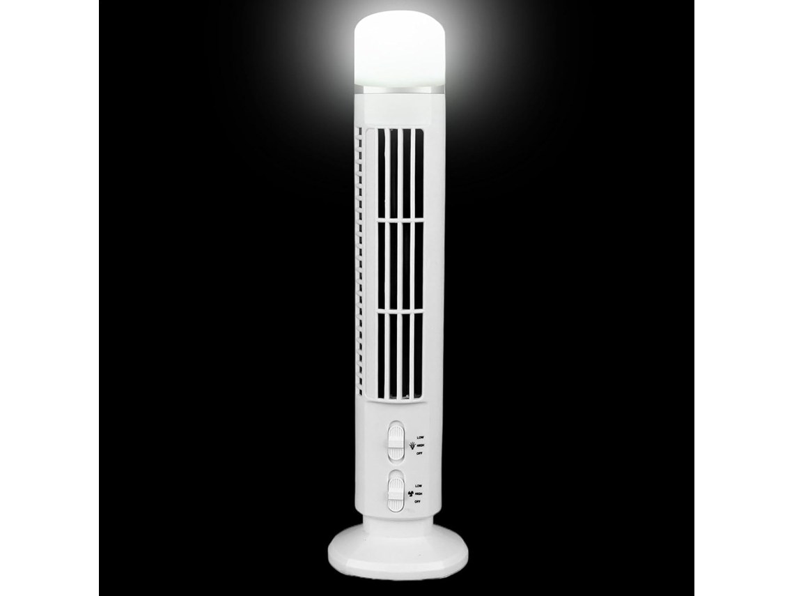 Ventilador De Torre Para Mesa Com 3 Velocidades, Luz Nebulizadora 7