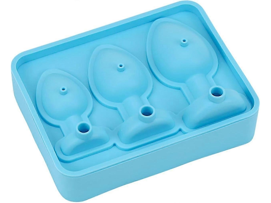 Formas De Gelo Em Formato Plugue Anal Para Pegadinha, Molde De Silicone Divertido Para Bolos, Chocolates E Doces Caseiros, Azul