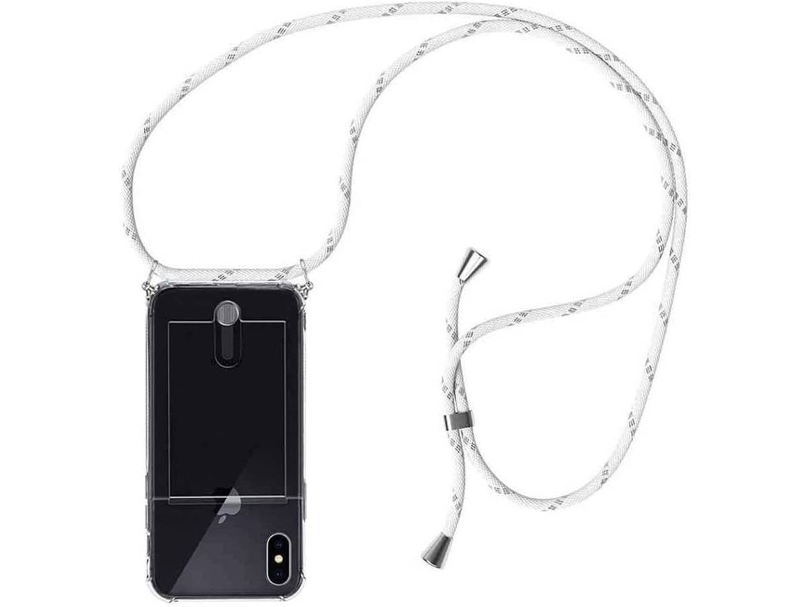 Capa iPhone X HONGWE. Com cordão Branco