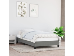Vidaxl Estrutura De Cama Sem Colchão 90x190 Cm Tecido Cinzento-escuro
