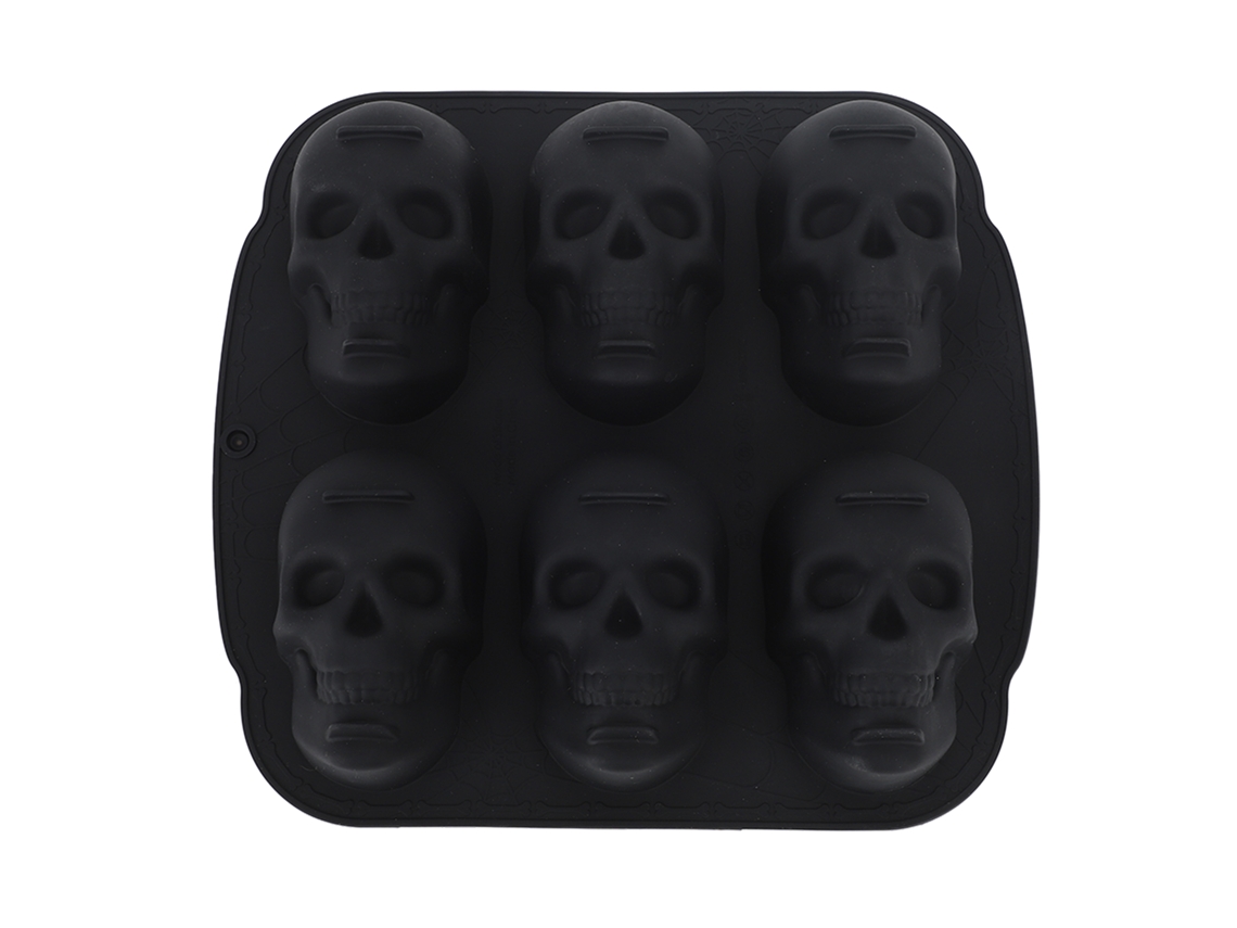 Molde De Silicona Suave De Calavera Para Hornear Pasteles Galletas Chocolate Dulces Helado Halloween