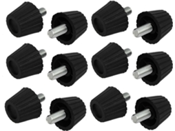 Parafuso de Base de Plástico M8x15mmx35mm para Deslizador de Móveis, Pé Nivelador Ajustável, 12 CHABERLU