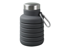 Garrafa Colapsível Infantil Silicone 510ml Preta