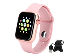 Relógio inteligente W98 com ecrã de 1,54 polegadas, pulseira desportiva, monitor de frequência cardíaca e temperatura, rosa MARCA