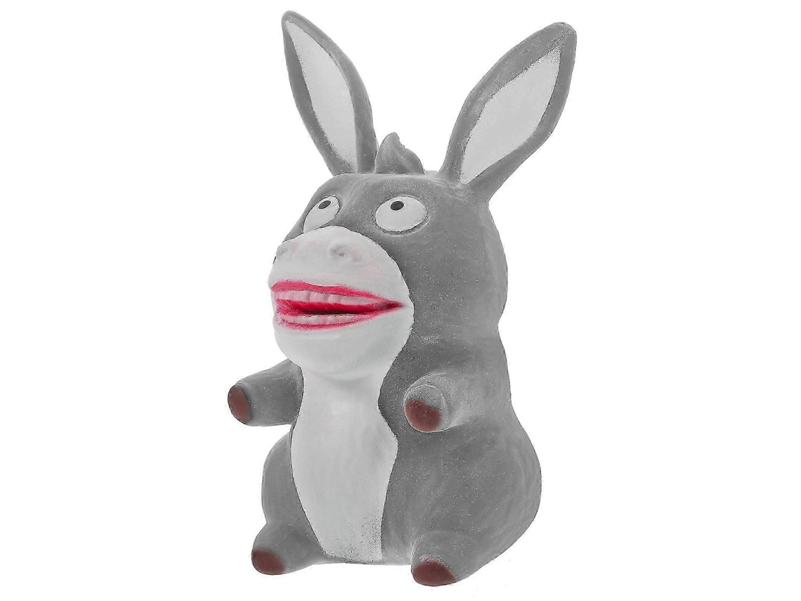 Brinquedo De Espremer Forma De Burro Macio Cinzento