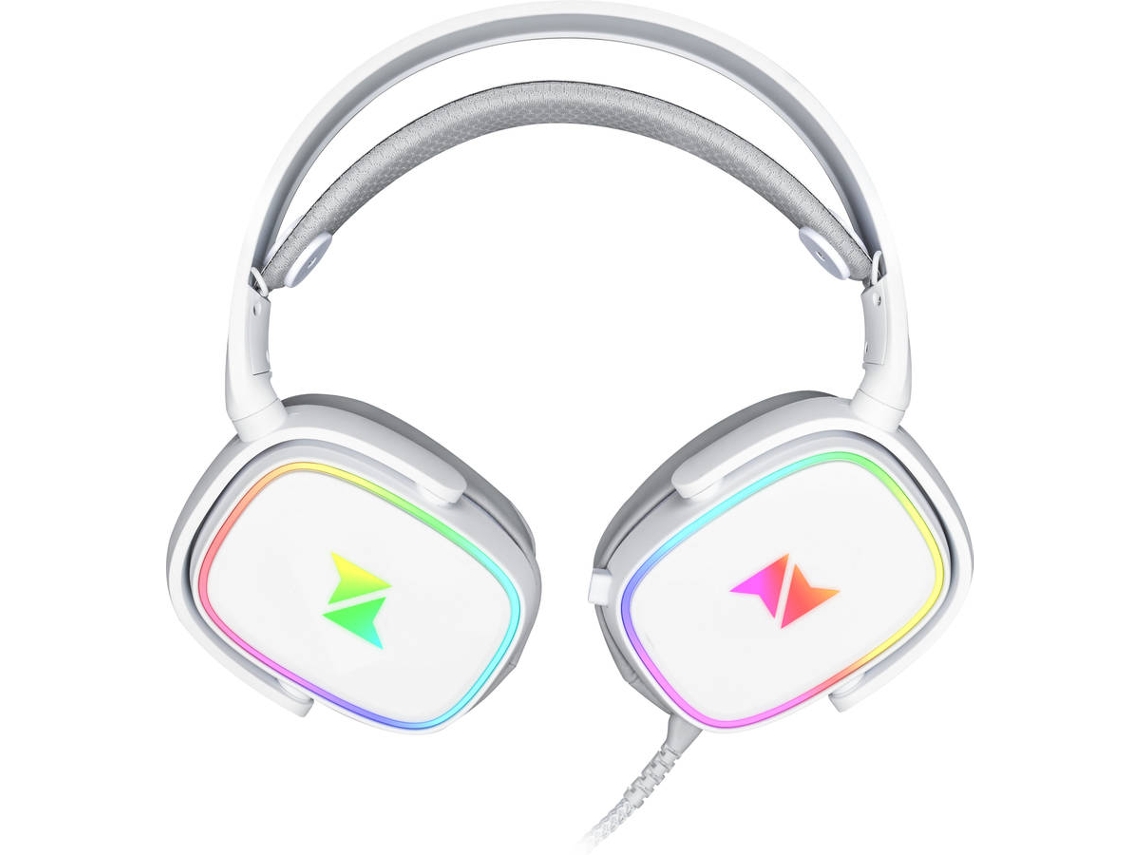Auscultadores Gaming com Fio N'PLAY Contact 4.7 RGB (Outlet Grade A - On Ear - Multiplataforma - Branco)
