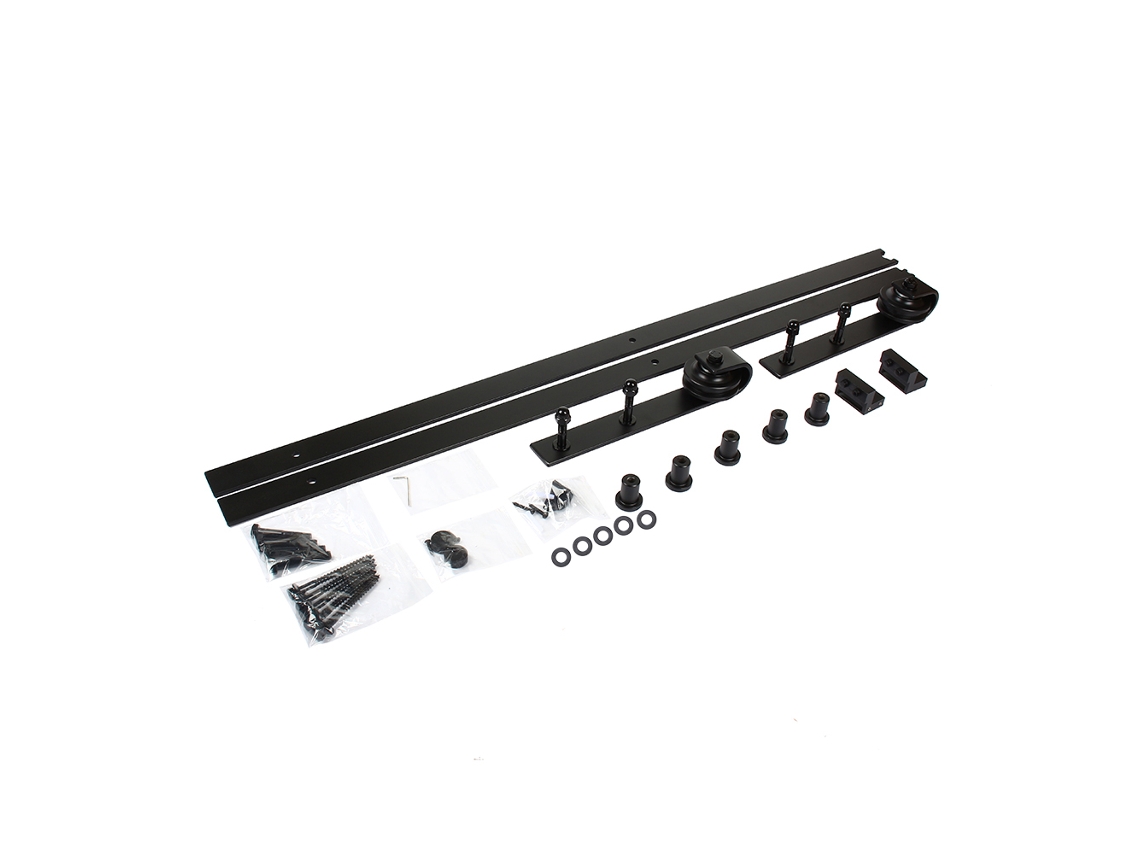 Laxiscreed Trilho Suspenso Para Porta De Correr Com Roda Curvada 2000mm Para Movimento Suave