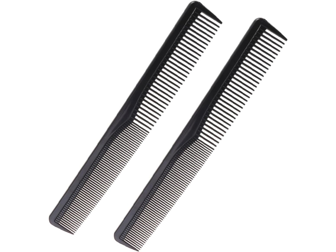 Caneta de cabelo dupla Face antiestática de plástico, pacote com 5 unidades.