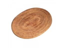 Conjunto de Porta copos AQUAFORGE de rattan natural, tapete de mesa resistente ao calor, 40x30cm