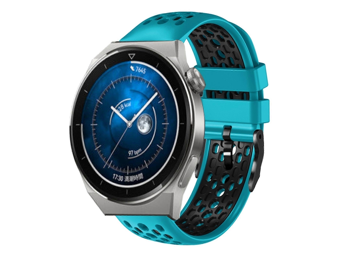 Pulseira De Silicone Respirável Bicolor Para Huawei Watch Gt3 Pro 46mm 22mm