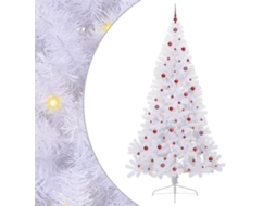 Conjunto 1 Árvore De Natal Artificial Vidaxl Branco Pvc (240 Cm)