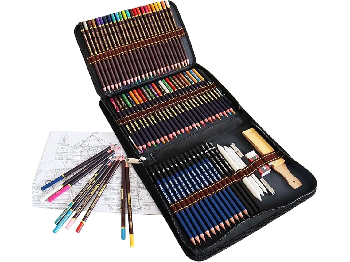 Conjunto de Lápis de Cor, Incluindo Aquareláveis AQUAFORGE