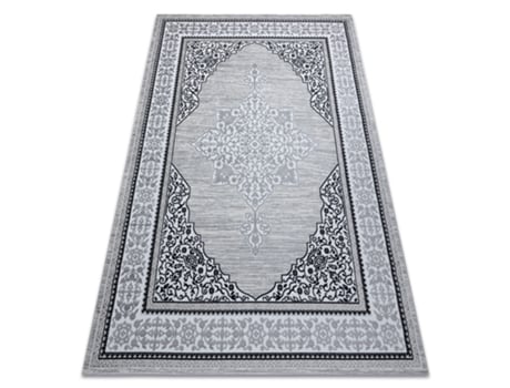 Tapete Gloss Moderno 8490 52 Ornamento À Moda, Quadro Marfim / Cinzento (120 x 170 cm)