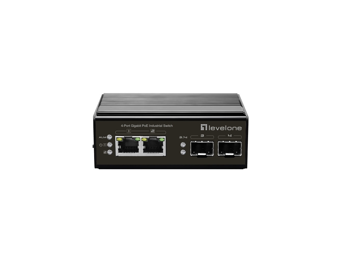 LEVELONE Igp-0432 Switch não gerenciado Gigabit Ethernet 10/100/1000 Power Over Ethernet Poe Preto