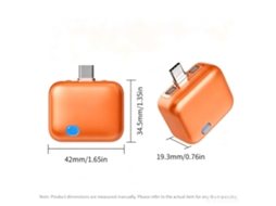 Divisor De Carga Rápida Com Usb-c, Compatível Com Todos Os Dispositivos Usb-c Laranja Panoona