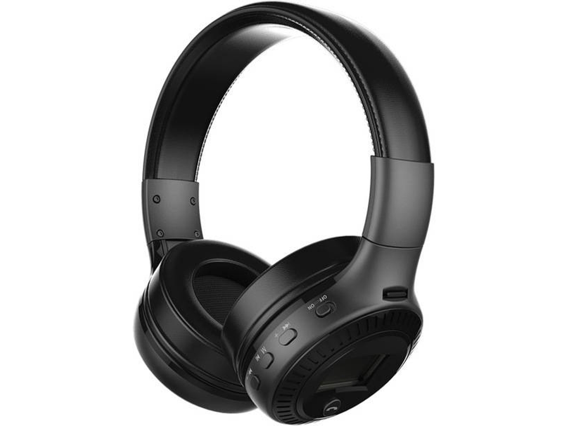 Auscultadores Bluetooth 1918-black (On Ear - MicroAuriculares - Noise Canceling - Preto)