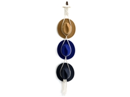 Macrame Chapéu Hanger Boho Organizer De Parede, Teso À Mão Corda Boêmio Estilo Porta Chapéu Com Clips De Madeira Resistentes, Chapéu Decorativo Displa