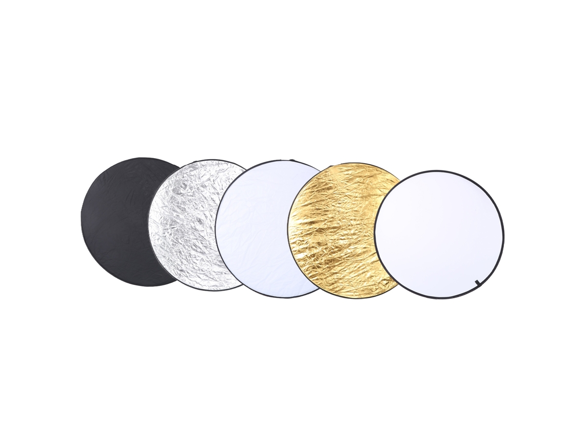 Lurelia Fundo Fotográfico 5 Em 1 Dobrável Portátil Prata Dourado Branco