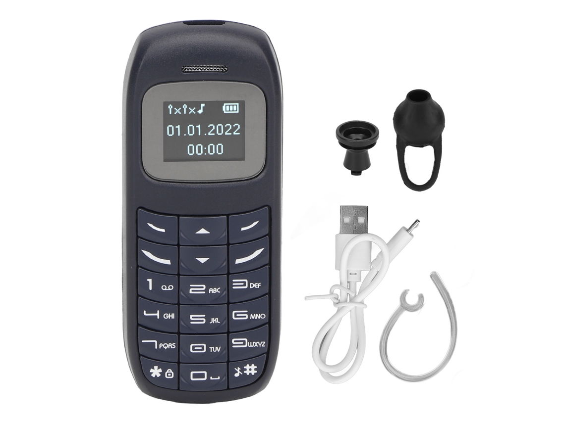 2026zentro-telefone Celular Mini Dual Sim Botões Grandes Reprodutor De Música Desbloqueado Para Idosos Estudantes Azul