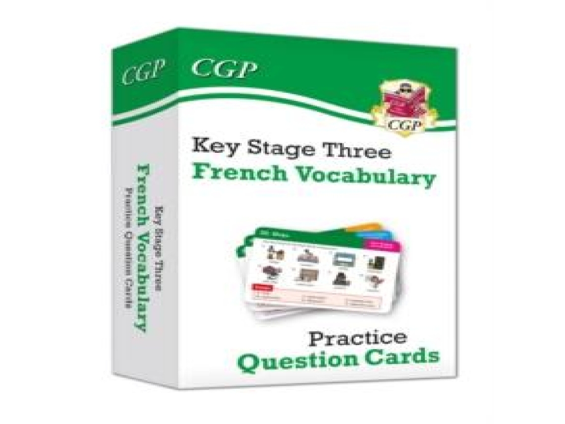 Livro KS3 French Vocabulary Practice Question Cards de CGP Books (Inglês)
