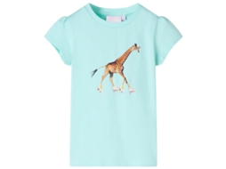 T-shirt De Criança Ciano-claro 128