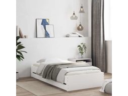 Vidaxl Estrutura De Cama Com Armazenamento Branco Derivados De Madeira